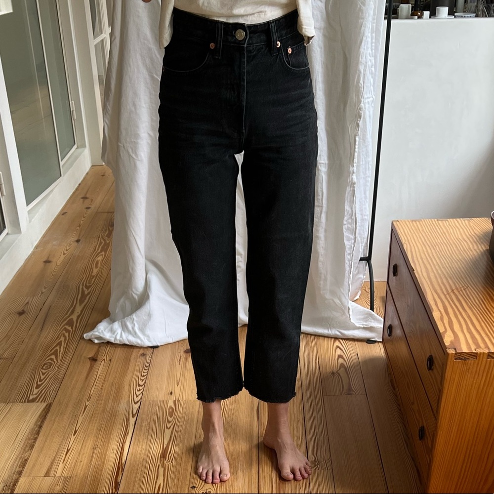 Zara black high rise jeans